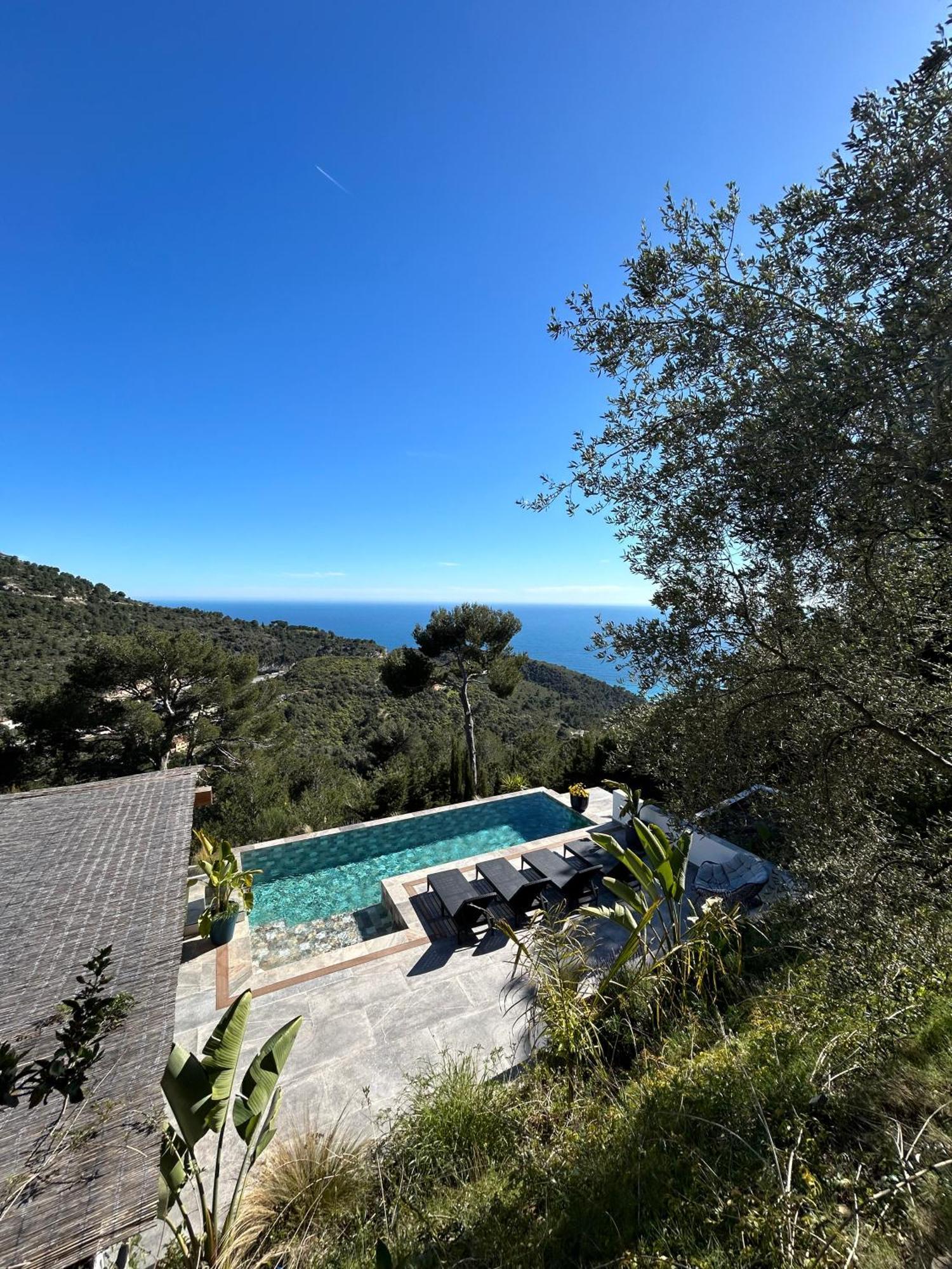 Eze - Appartement Dans Bas De Villa Avec Piscine Pres De Monaco Exteriér fotografie